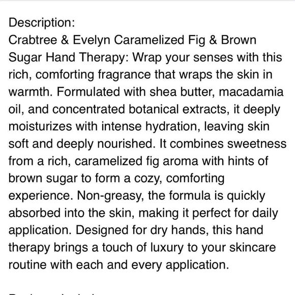 🌻 Crabtree & Evelyn Hand Therapy New 2oz - Picture 3 of 3